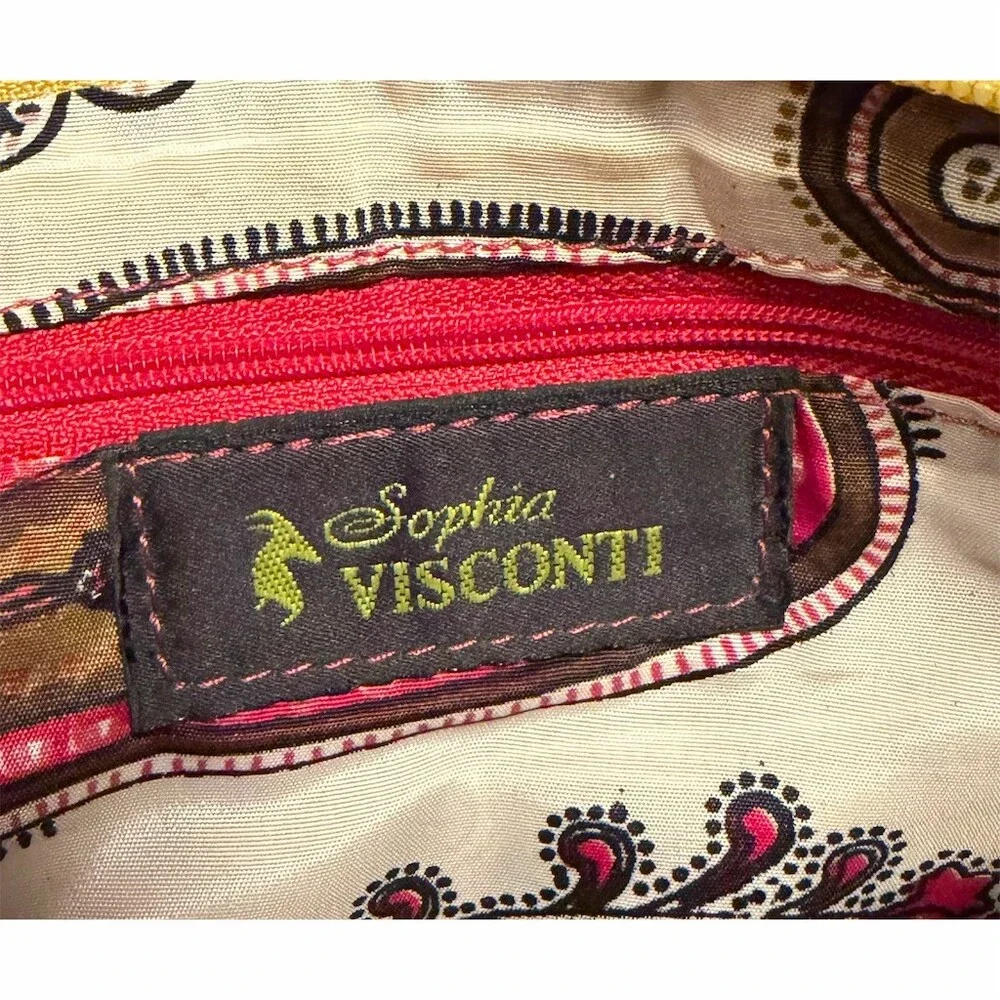 Sophia Visconti Wristlet Clutch Wallet Tan/Cognac